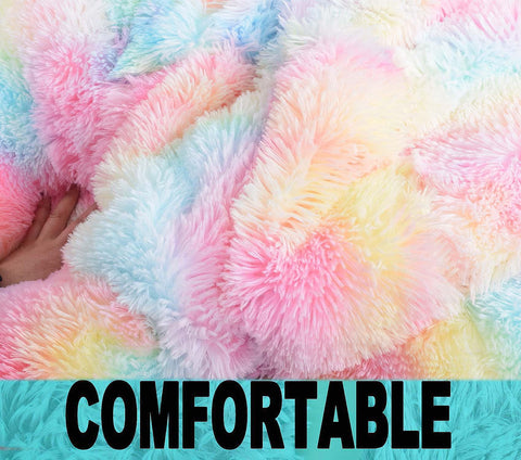 Kisoy Fluffy Bean Bag Chair living room setup conveys cozy family lounging