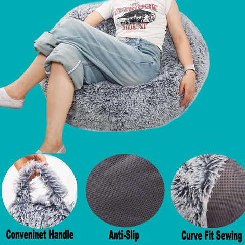 Kisoy plush bean bag cover available in various colors to complement decor.