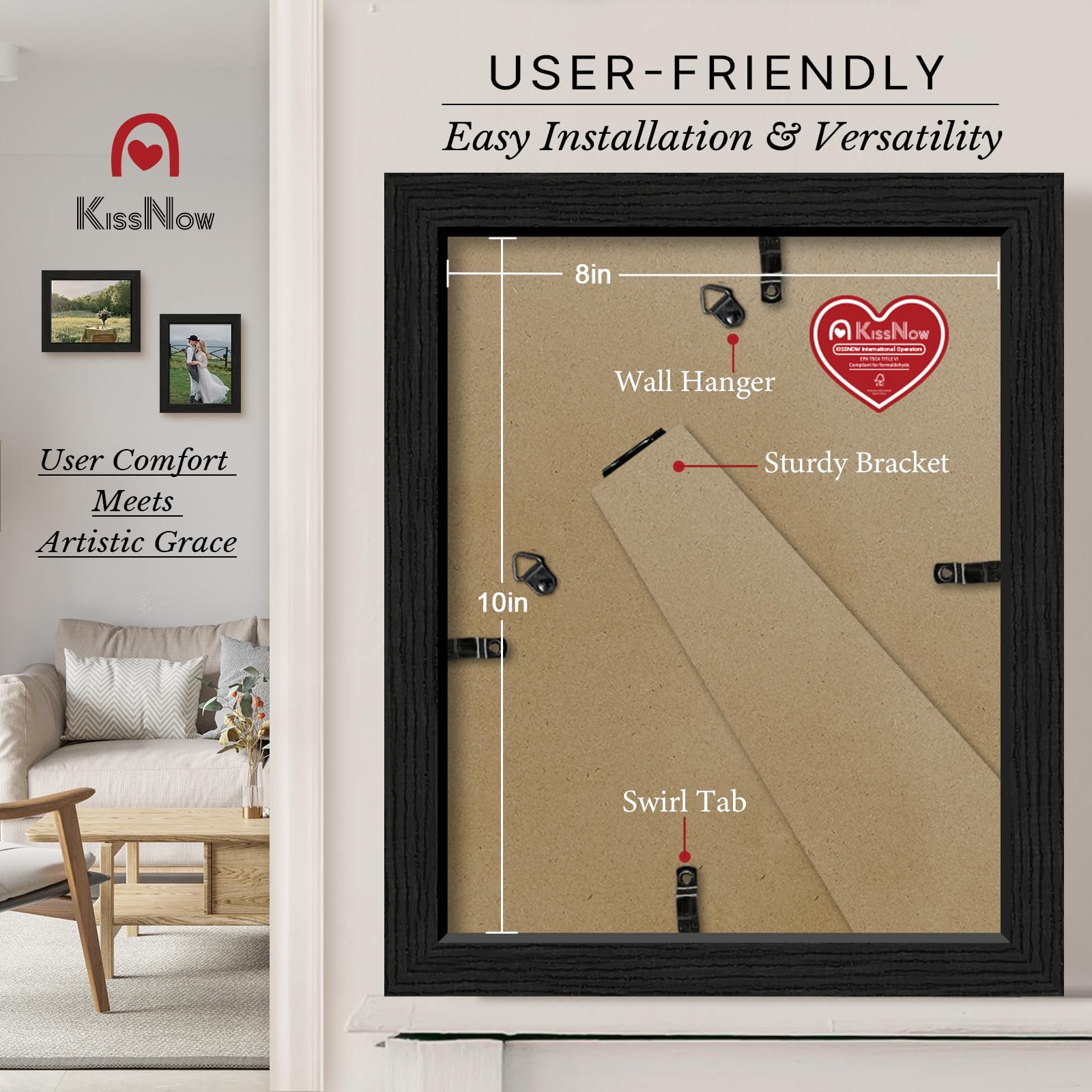 KissNow frame with spin-lock loading for quick photo changes.