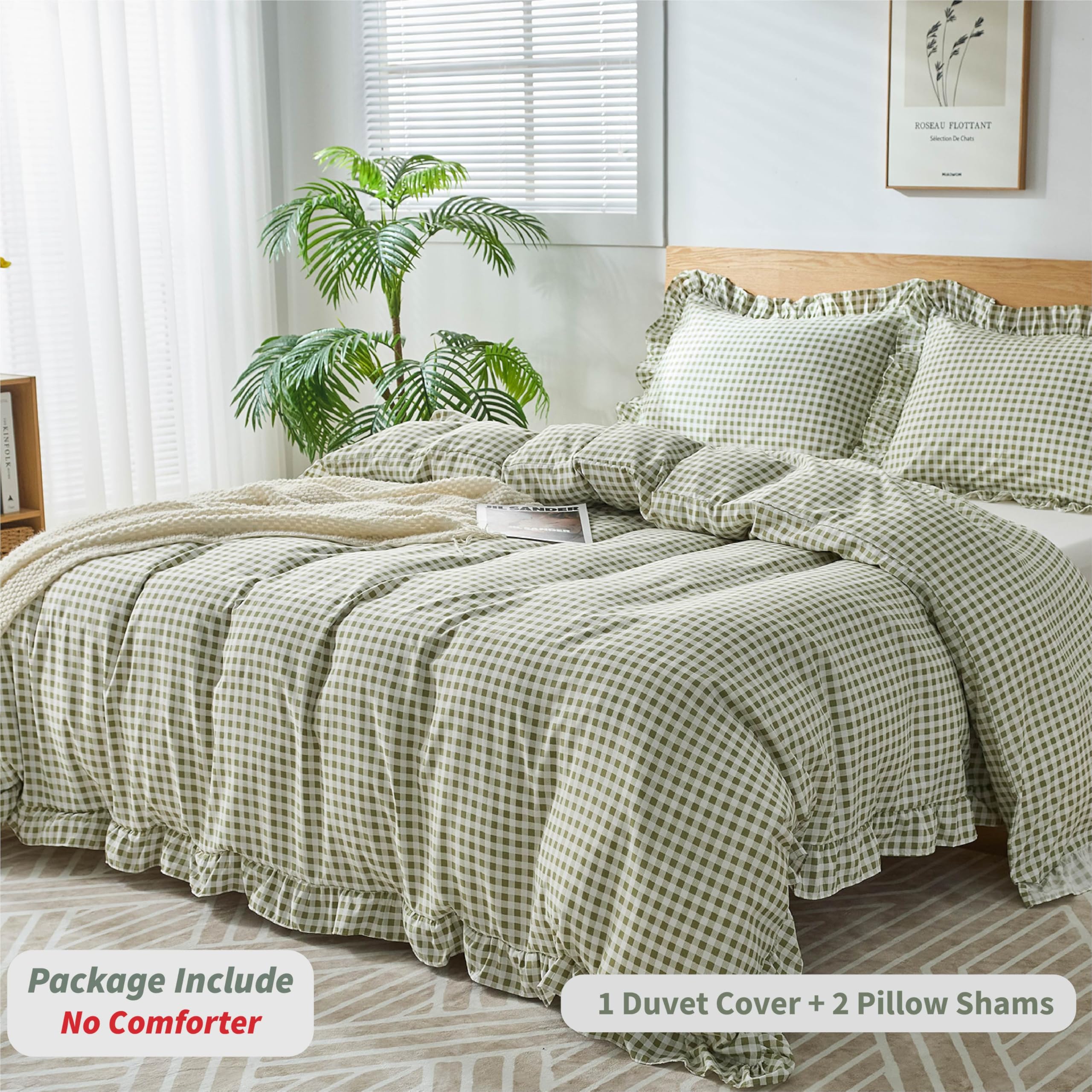 Kisswish duvet cover zipper closure demonstrates easy insert and clean lines.