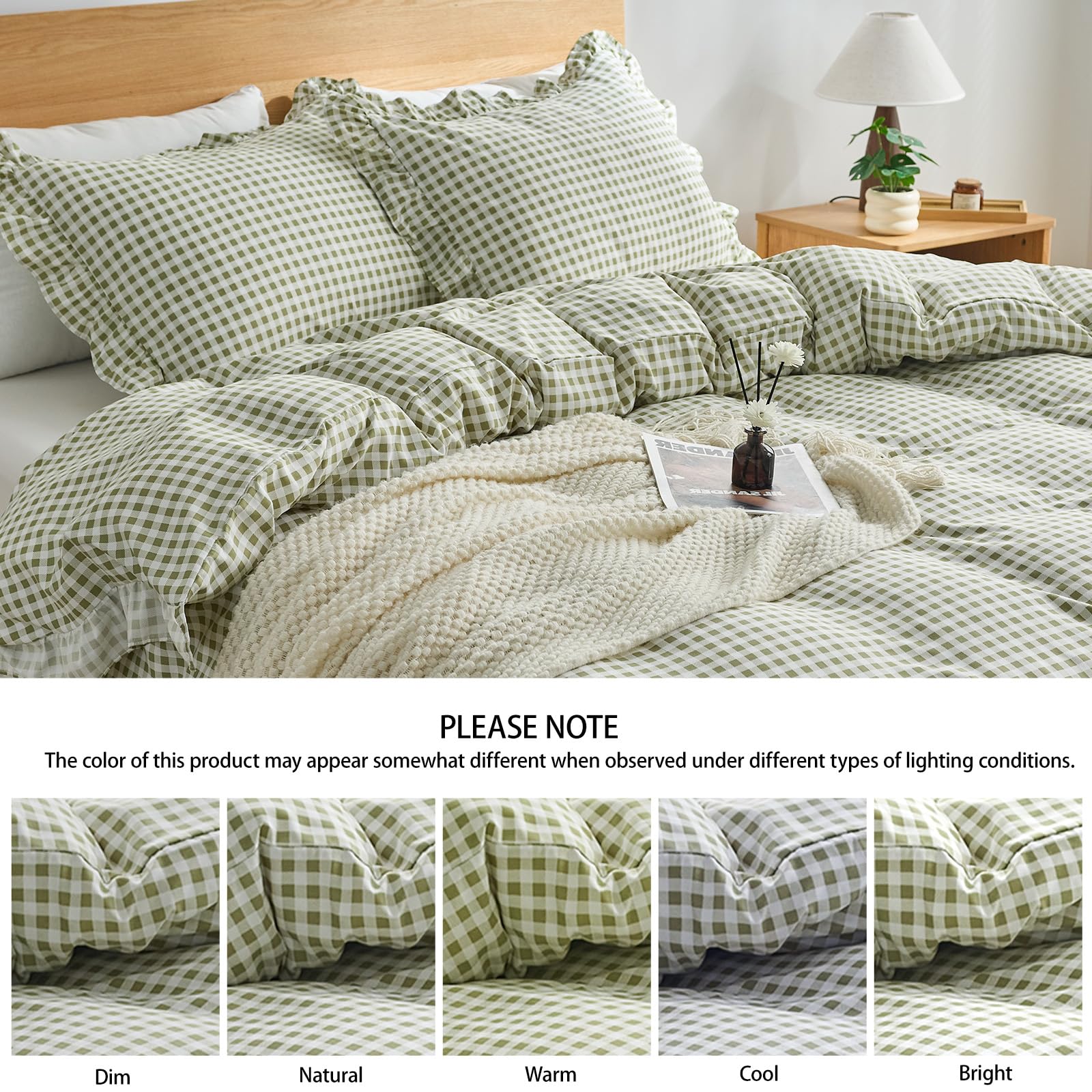 Kisswish pillow shams with envelope closure complement the queen set.