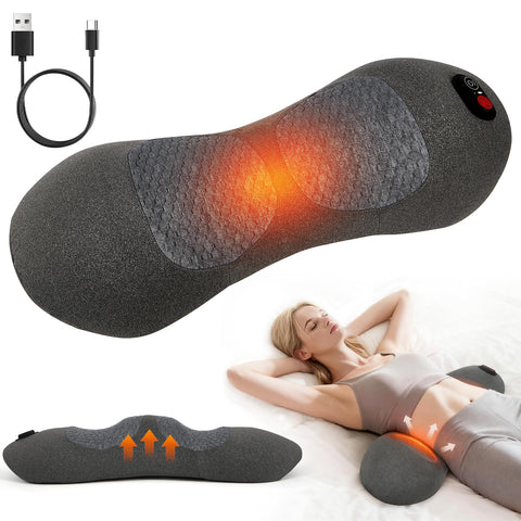 KITCADA lumbar pillow with rechargeable battery for cordless use.