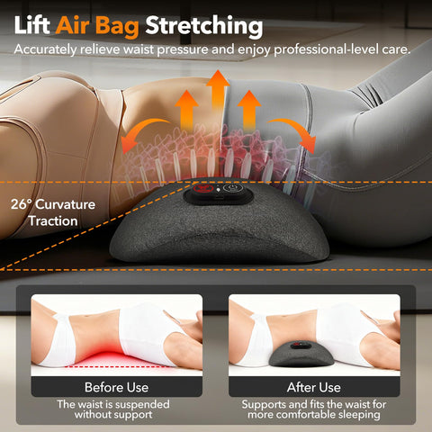 KITCADA lumbar pillow with adjustable height for personalized comfort.