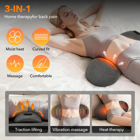 KITCADA lumbar pillow with USB-C charging for flexible use.