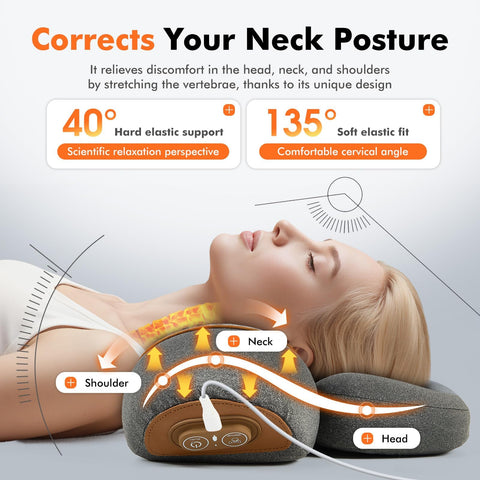 KITCADA neck pillow heat mode delivers gentle warmth for neck comfort.