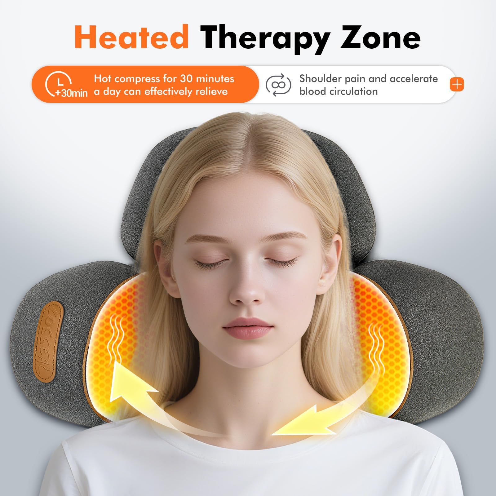 KITCADA neck pillow stretching mode inflates to enhance cervical stretch.