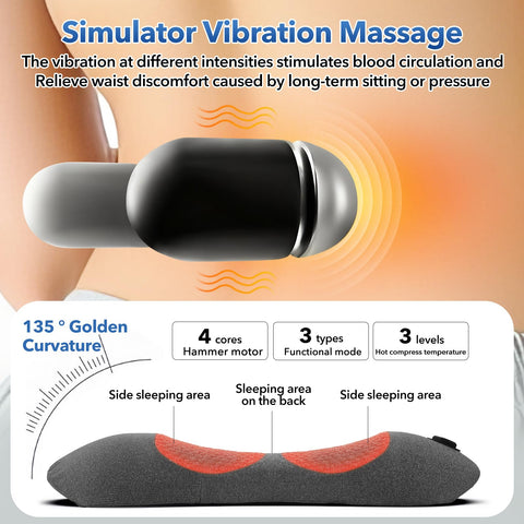Kitcada stretch mode with airbag traction for gentle lumbar support