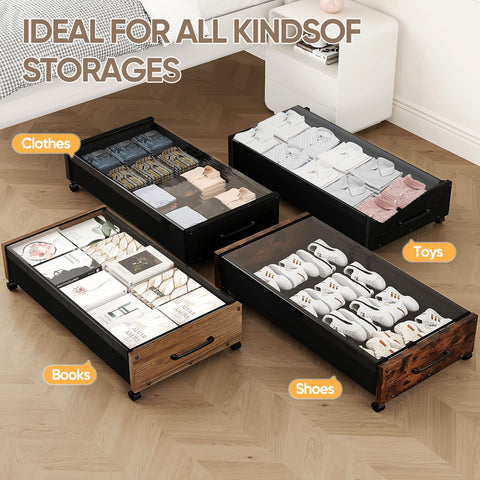 KITHELP walnut brown 2-pack storage blends into bedroom and living room decor
