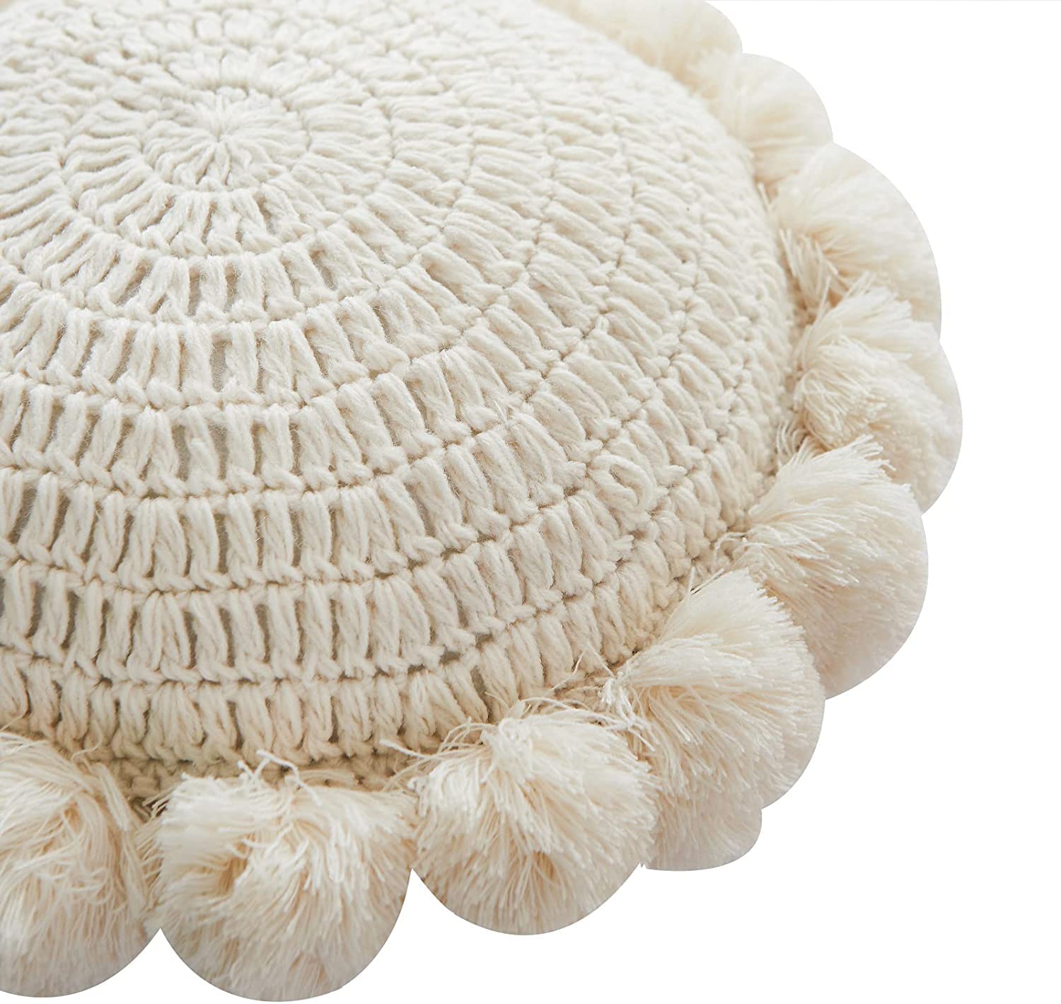 kitletsuit 18-inch beige pillow offers soft support for living rooms and bedrooms.