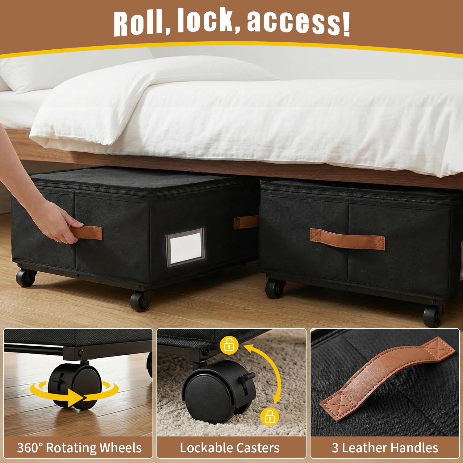 KITREPAION oxford fabric lid provides privacy and a tidy appearance.