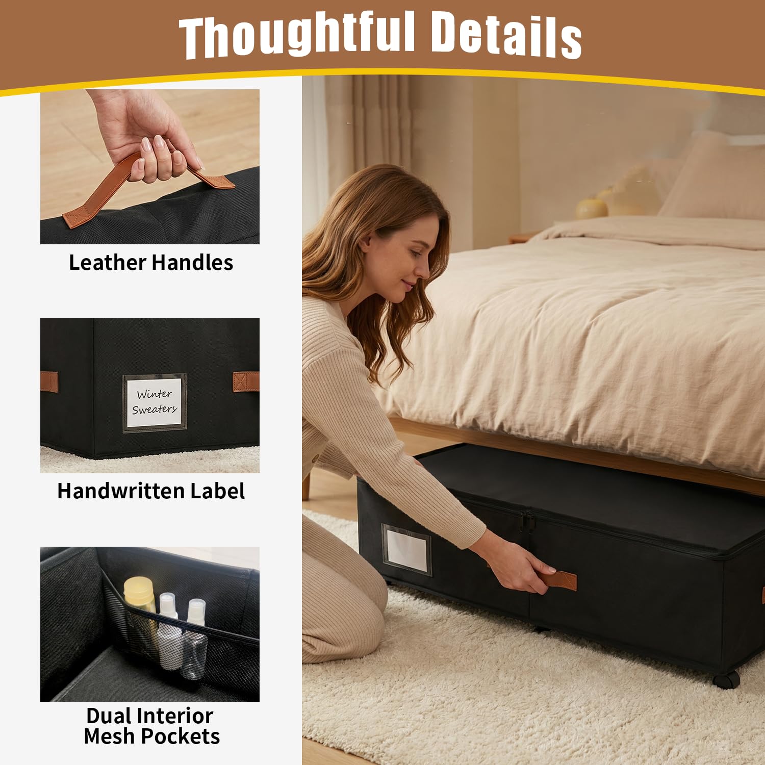 KITREPAION reinforced stitching and panels ensure durable storage.