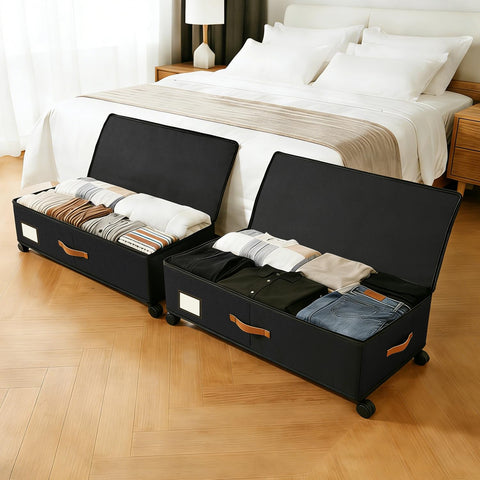 KITREPAION under-bed storage drawers with wheels for easy access and organized living spaces.