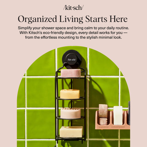 Kitsch bathroom organizer ideal for apartments, dorms, and RVs.