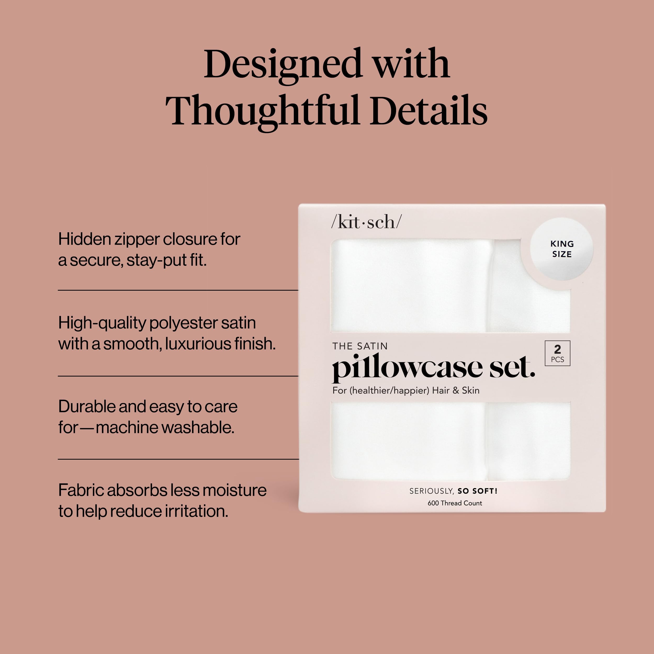 Cool breathable satin fabric for all night comfort.