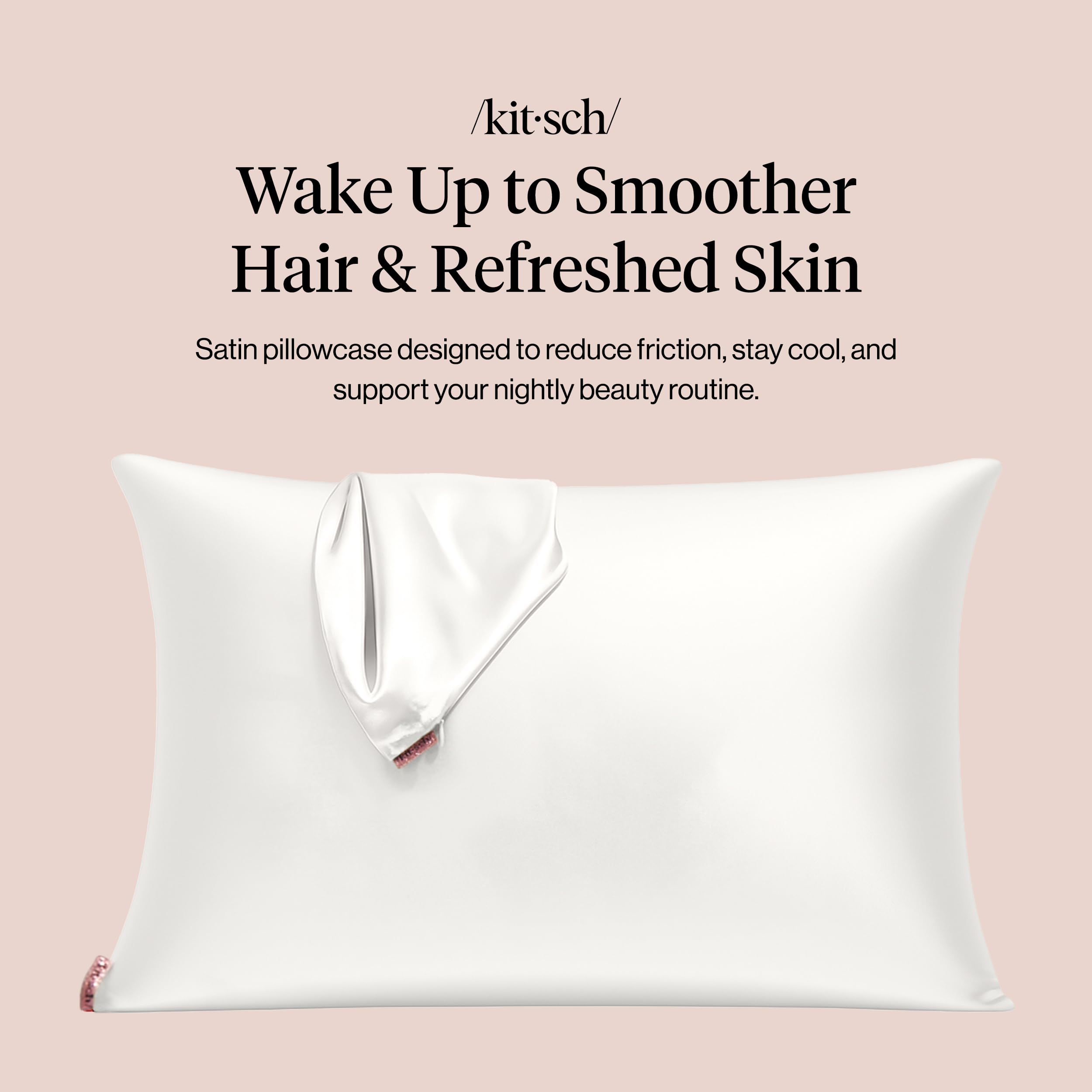 Close up of silky satin texture showing a smooth surface for gentle sleep.
