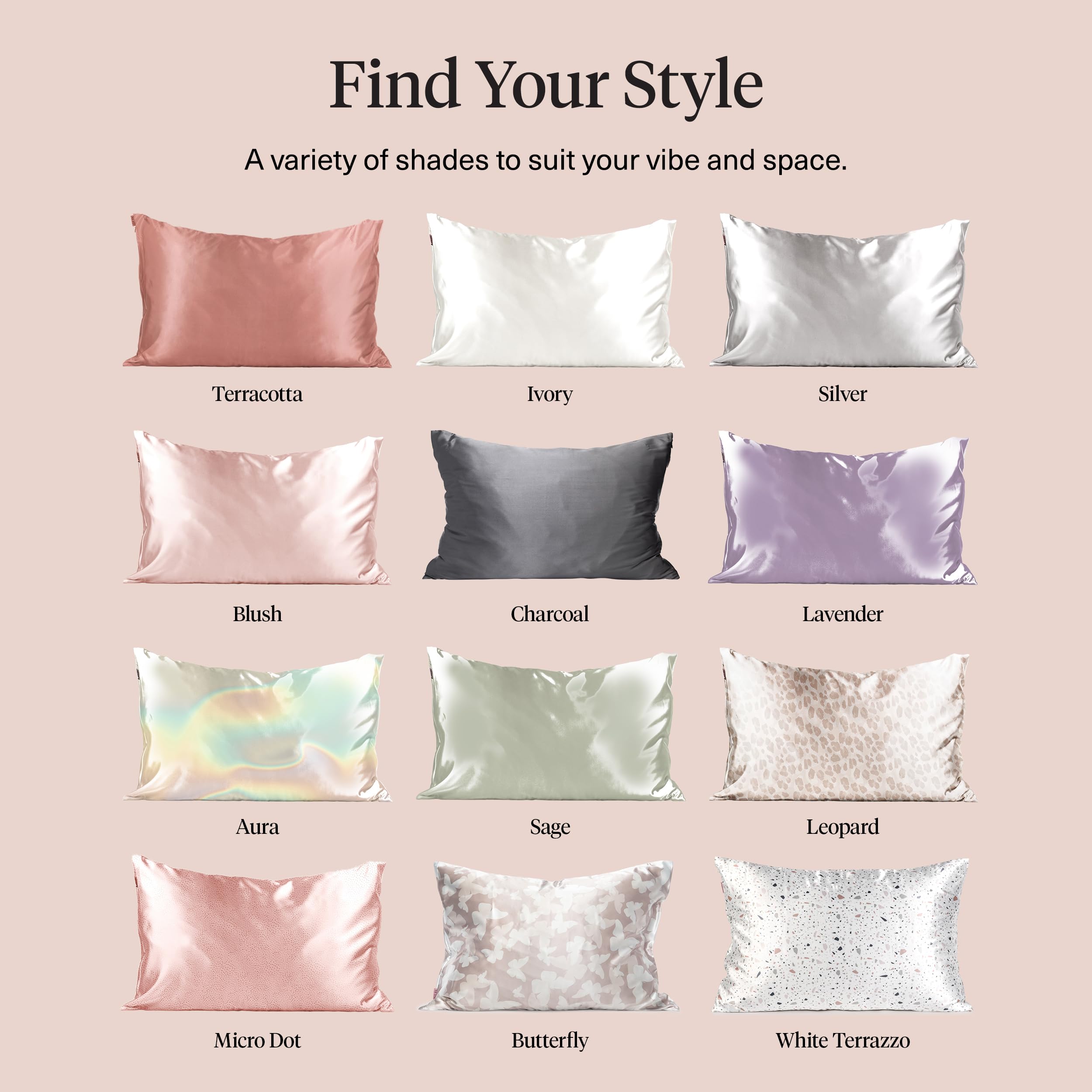 Gift-ready satin pillowcase set by Kitsch for occasions.