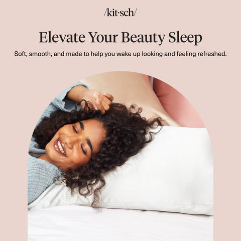 All-night comfort with satin pillowcase for hair and skin care.