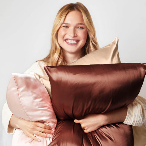 Kitsch satin pillowcase gift-ready packaging for gifting.