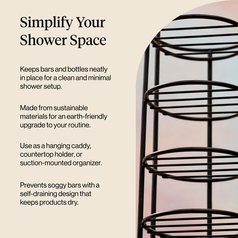 Kitsch shampoo bar holder keeps your bars neatly organized.