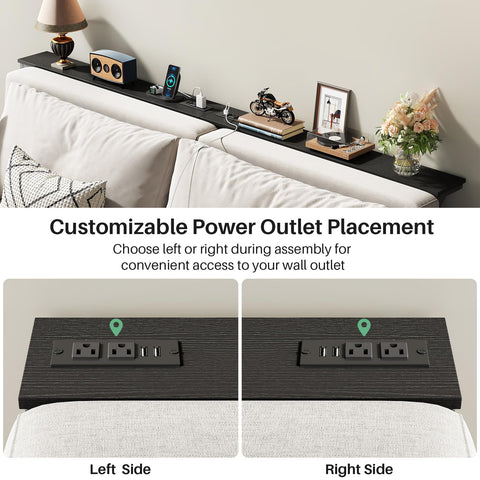 Kitstorack includes 2 outlets and USB ports for charging devices.