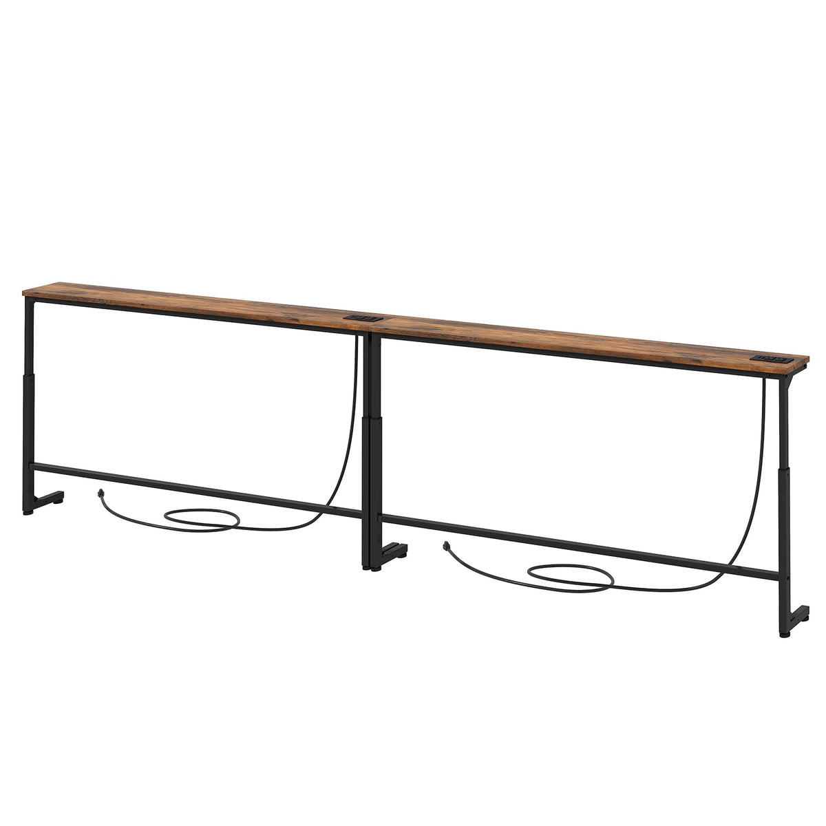 Kitstorack 94-5-inch behind-couch table behind sofa with organized storage.