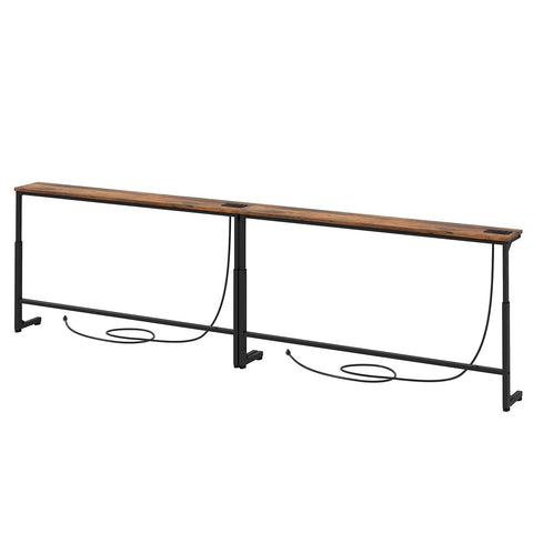 Kitstorack 94-5-inch behind-couch table behind sofa with organized storage.