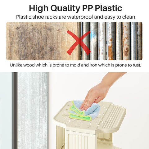 Kitstorack anti-slip grooves keep shoes securely in place.