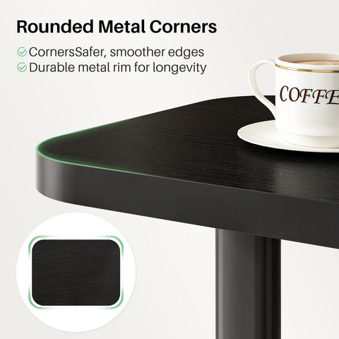 Kitstorack black-finish end table complements modern interiors