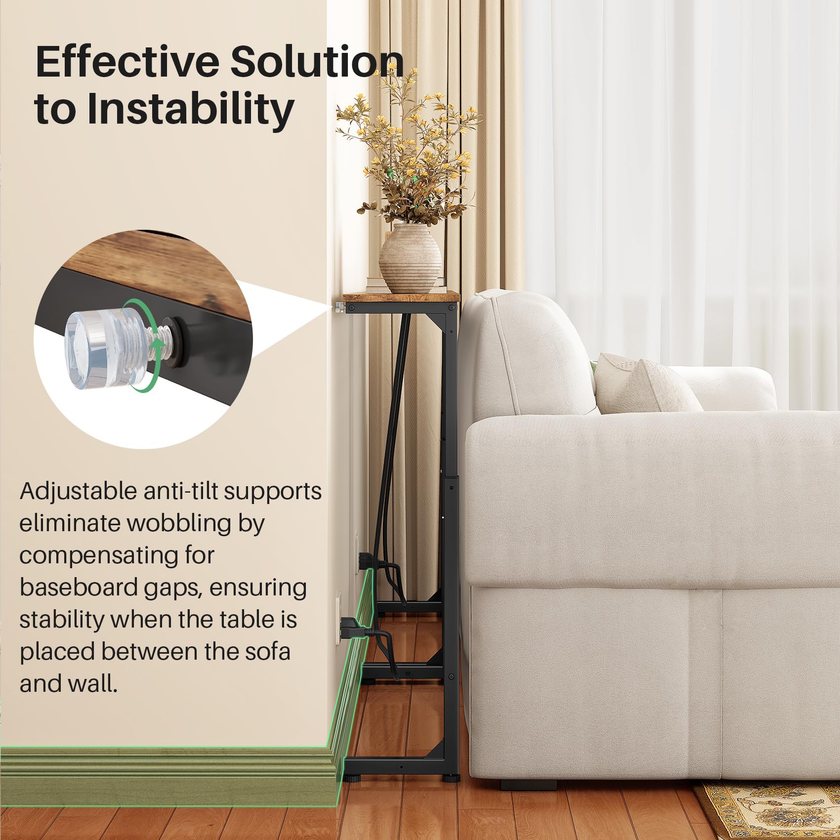 Kitstorack table with outlets and USB ports ideal for charging devices