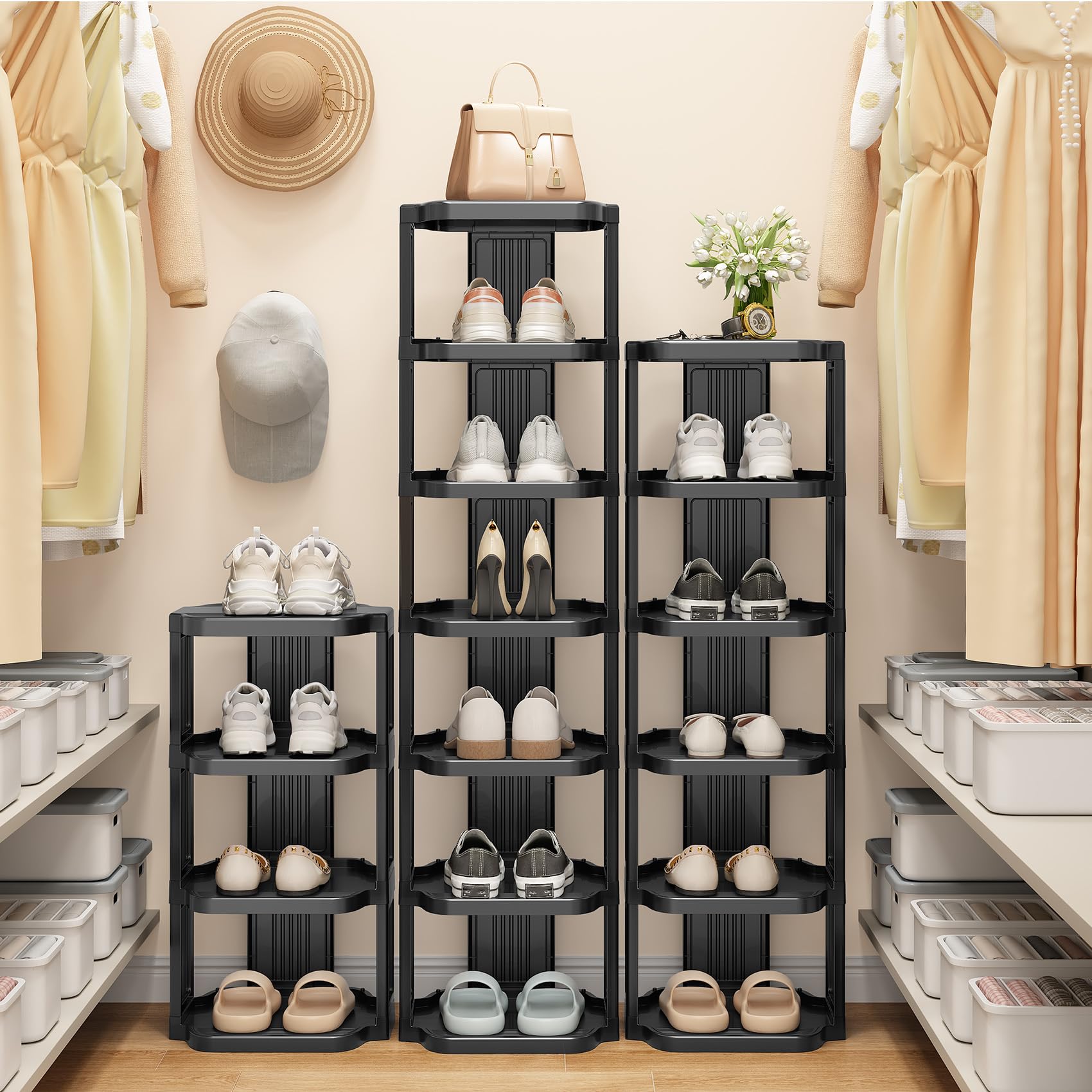 Kitstorack freestanding unit adapts to changing storage needs.