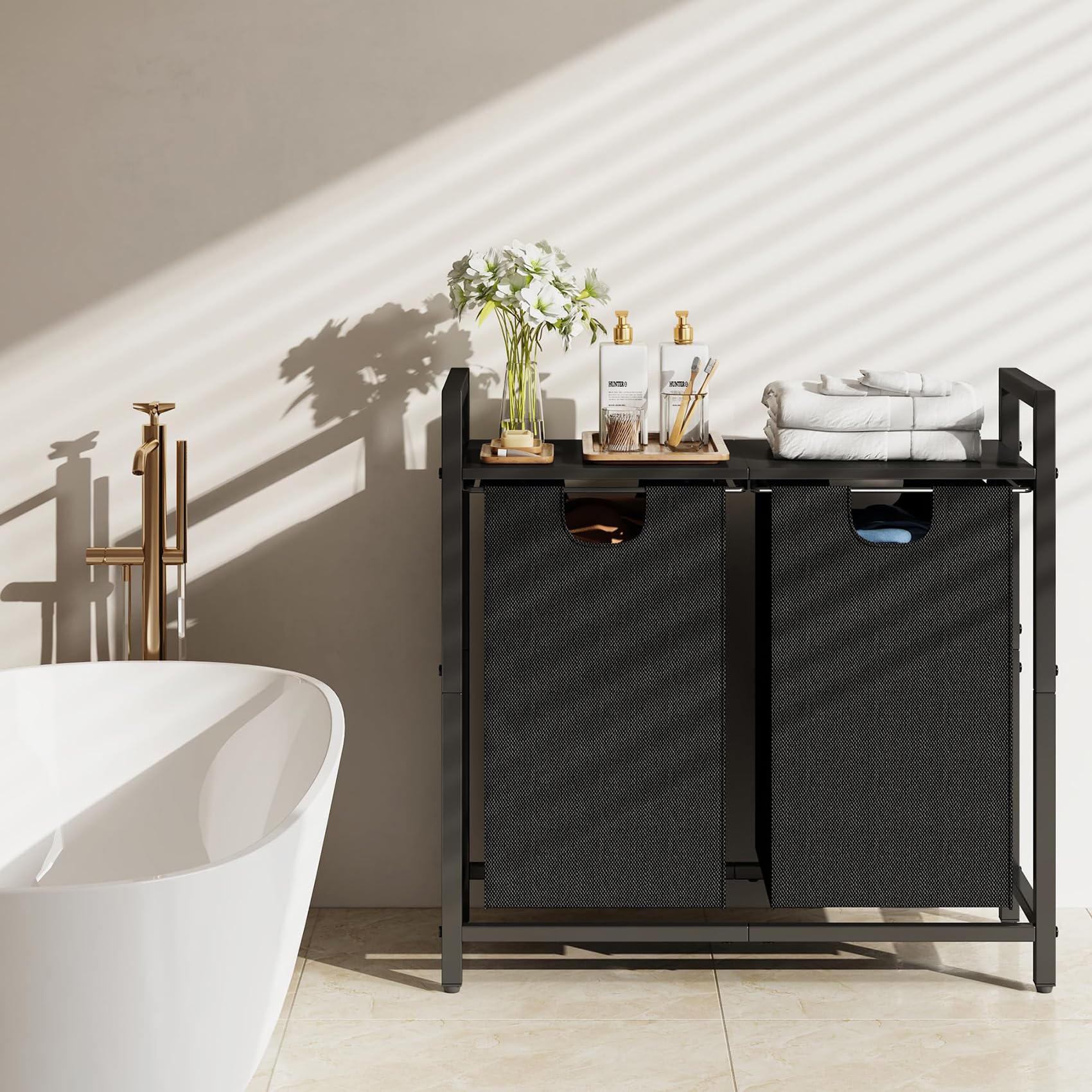 Kitstorack large capacity solution with 11.8-gallon bags reduces clutter.