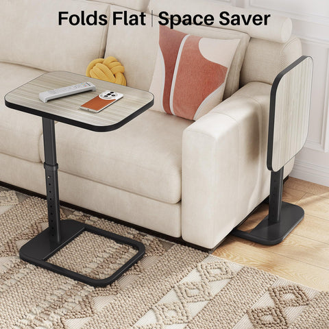 Kitstorack Driftwood Grey TV tray doubles as laptop desk or bed table.