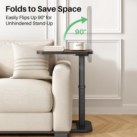 Kitstorack edge surface fit TV tray beside sofa for easy reach