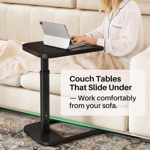 Kitstorack end table used as laptop stand for comfortable work