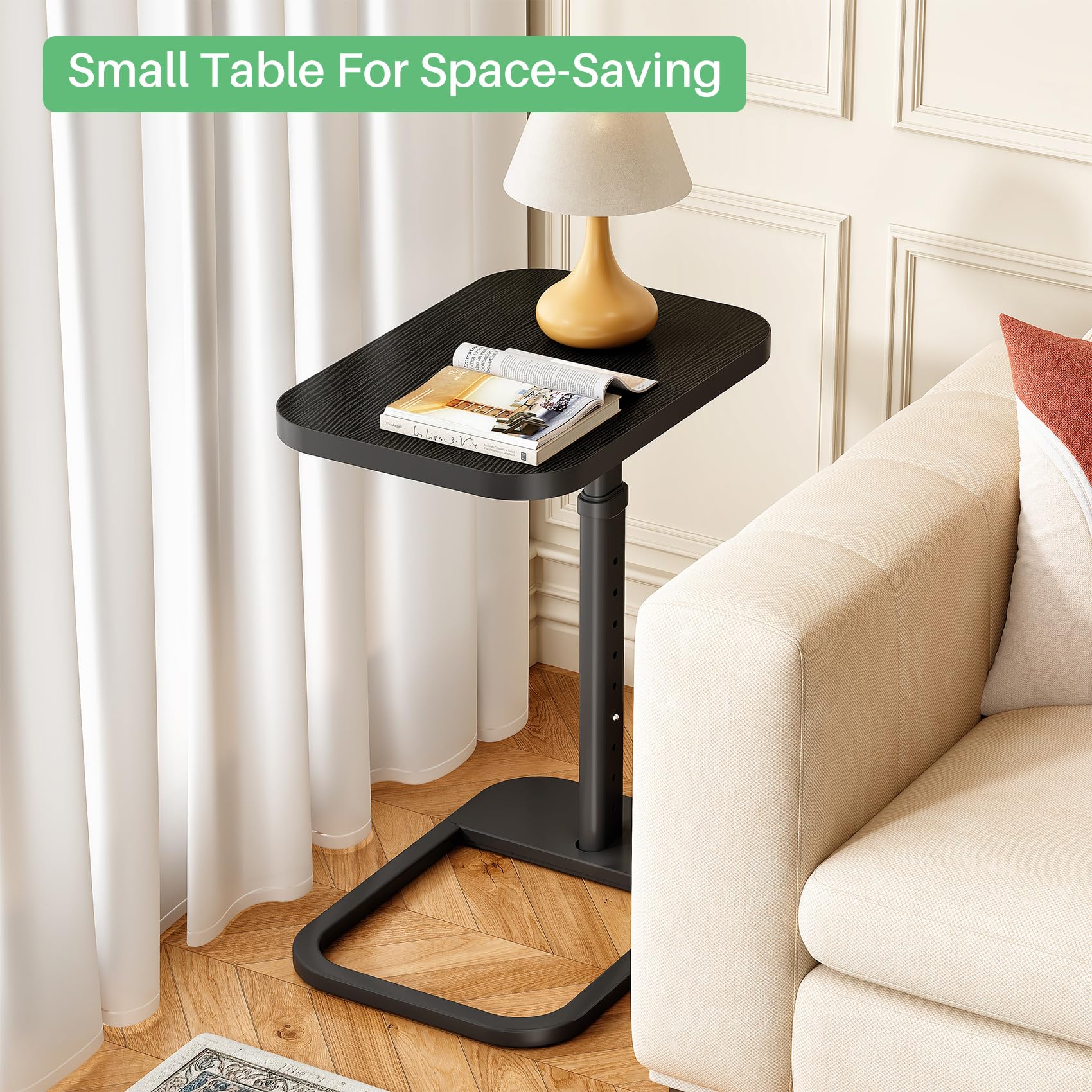 Kitstorack space-saving end table enhances small-room layouts