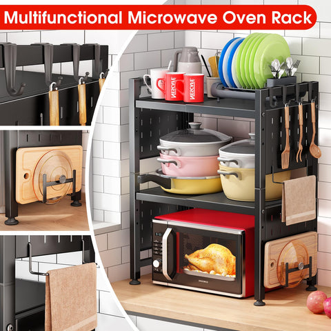 Kitstorack 3-tier adjustable shelf height options for tall appliances