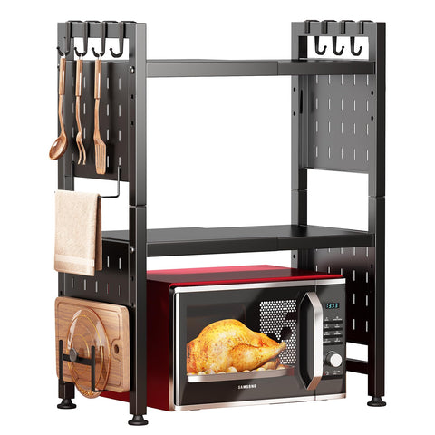 Kitstorack microwave stand extendable length for flexible counter fit