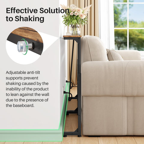 Kitstorack console with power outlets enables convenient device charging nearby.