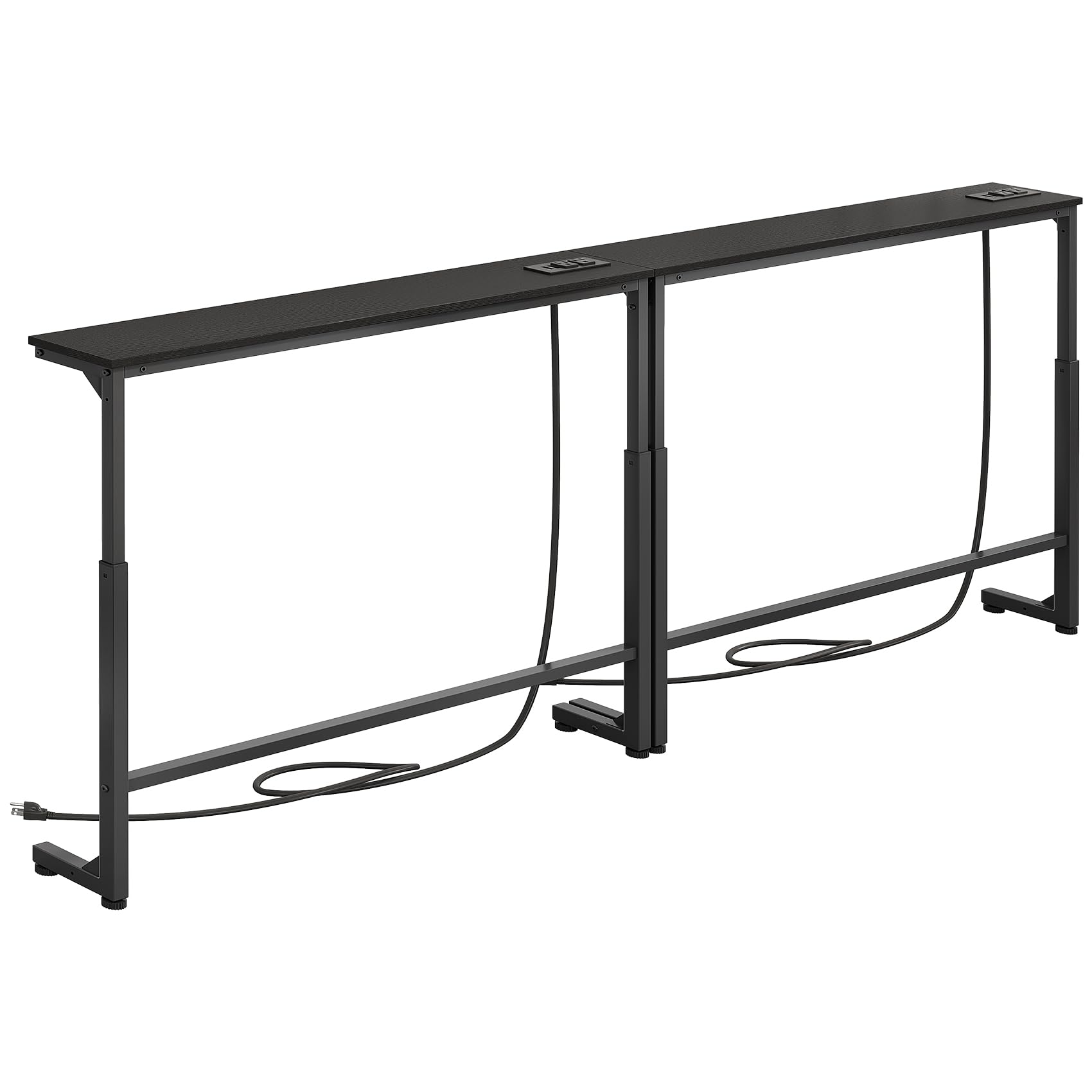 Kitstorack narrow console table behind couch adds subtle storage and modern style.
