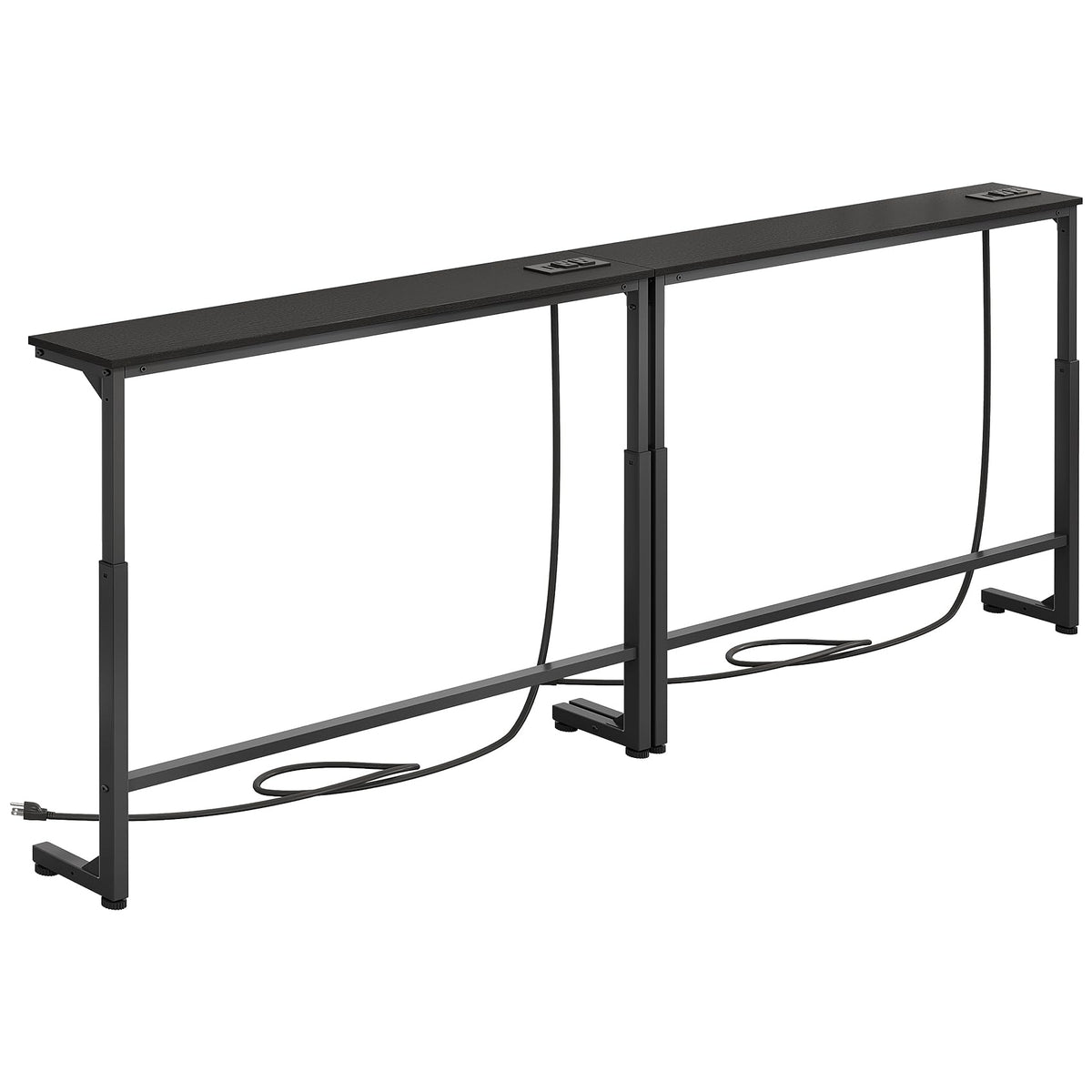 Kitstorack narrow console table behind couch adds subtle storage and modern style.