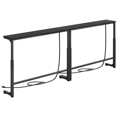 Kitstorack narrow console table behind couch adds subtle storage and modern style.