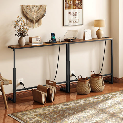 Kitstorack narrow-space console table in entryway or hallway