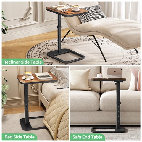Kitstorack space-saving design TV tray tucked beside seating in small room