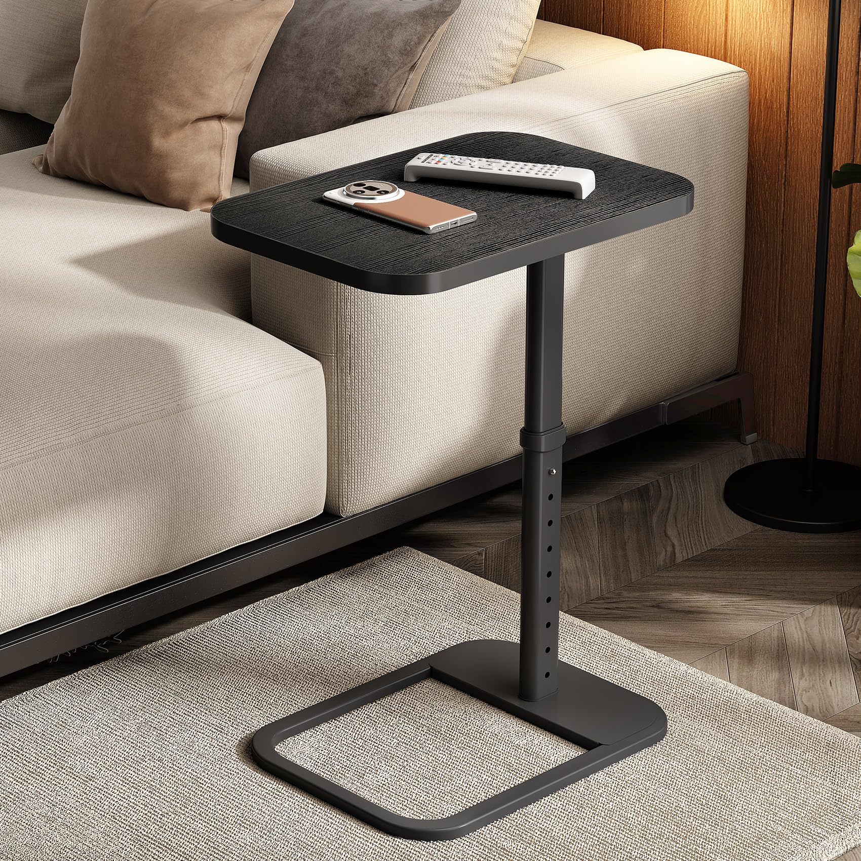 Kitstorack TV Tray Table black finish adds modern style.