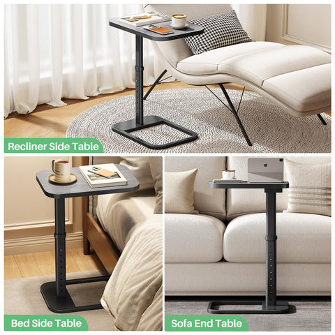 Kitstorack TV Tray Table dark gray finish complements modern decor