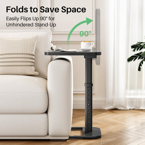 Kitstorack TV Tray Table space-saving design fits beside sofa or bed