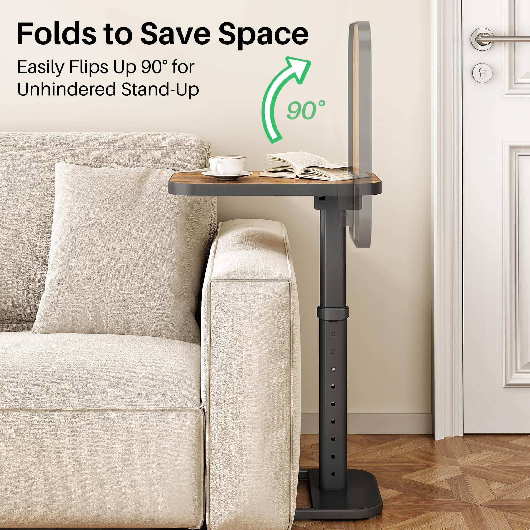 Kitstorack TV Tray Table versatile-use fits couch, bed, desk, or portable workstation.