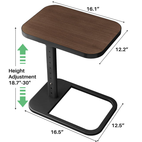 Kitstorack TV Tray Table has a wide base for stable placement.