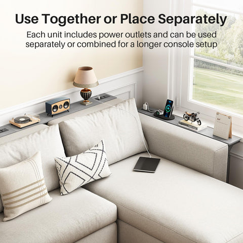 Kitstorack two-piece table with outlets can be used together.
