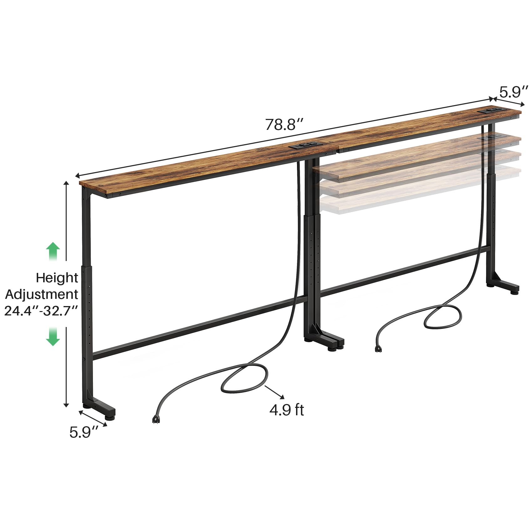 Kitstorack two-piece set can be used together for a long console or separately.
